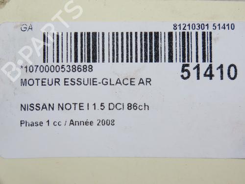 rear-wiper-motor-nissan-note-e11-ne11-2005-2006-2007-2008-2009-2010-2011-2012-2013-28832940 main image