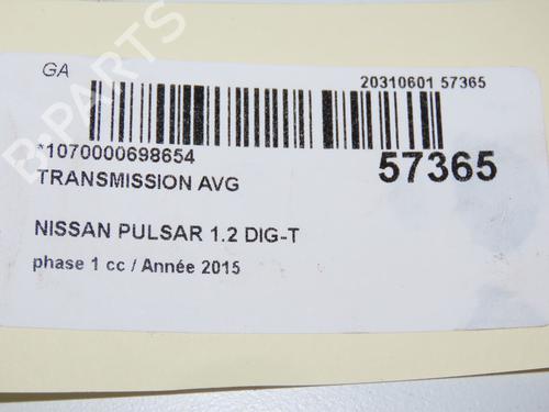 Left front driveshaft NISSAN PULSAR Hatchback (C13) 1.2 DIG-T | BP32457489M38