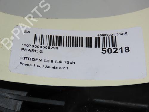 Left headlight CITROËN C3 II (SC_) 1.4 | BP33132563C28  - Image 5