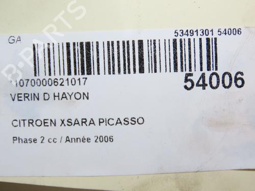 Used Tailgate lift support Tailgate lift support CITROËN XSARA PICASSO (N68) 1.6 HDi (109 hp) 28832302 28832302