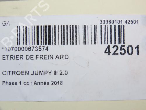 Right rear brake caliper CITROËN JUMPY III Van (V_) 2.0 BlueHDi 120 | BP30606512M106