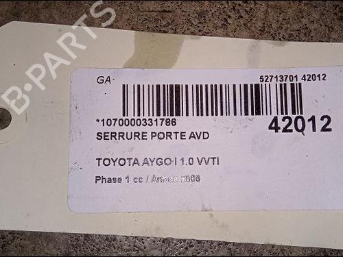 front-right-lock-toyota-aygo-_b1_-10-kgb10_-kgb10r-690300h040-2005-2006-2007-2008-2009-2010-2011-2012-2013-2014-9619255 main image