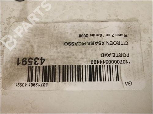 Dør høyre foran CITROËN XSARA PICASSO (N68) 1.6 HDi | BP9617746C3 