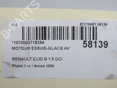 Used Front wiper motor Front wiper motor RENAULT CLIO III (BR0/1, CR0/1) 1.5 dCi (BR17, CR17) (86 hp) 33728200 33728200