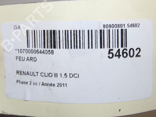 Feu arrière droit RENAULT CLIO III (BR0/1, CR0/1) 1.5 dCi (75 hp) 32377439