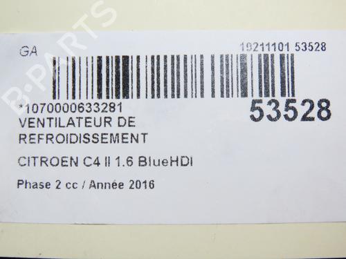 Used Radiator fan CITROËN C4 II (NC_) 1.6 BlueHDi 120 (120 hp) 28967133