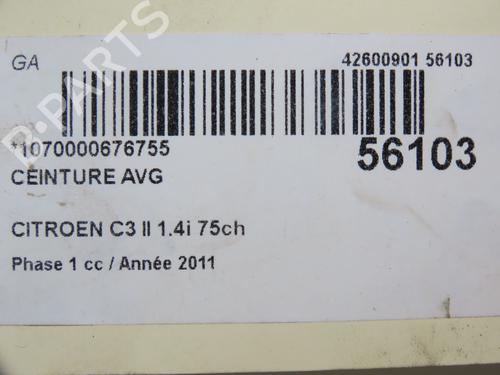 Used Front left belt tensioner CITROËN C3 II (SC_) 1.4 (73 hp) 31120583