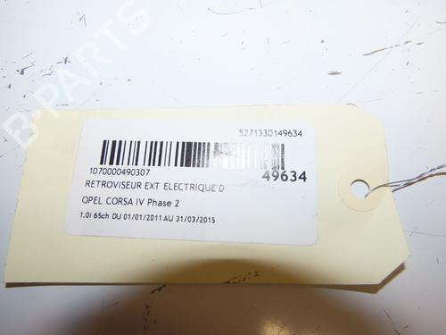 Right mirror OPEL CORSA D (S07) 1.0 (L08, L68) | BP17315684C27 