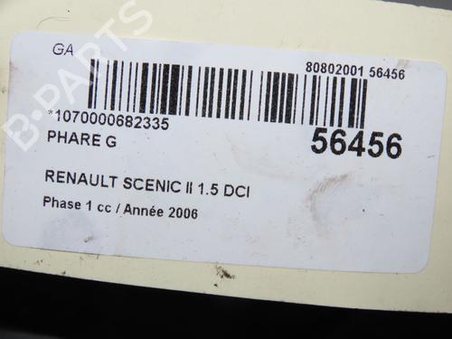 Left headlight RENAULT SCÉNIC II (JM0/1_) 1.5 dCi (JM1E, JM16) | BP32511532C28  - Image 5