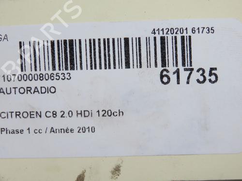 Used Radio Radio CITROËN C8 (EA_, EB_) 2.0 HDi (120 hp) 39698930 39698930