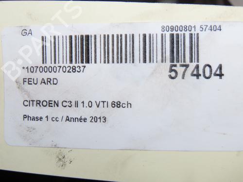 Right taillight CITROËN C3 II (SC_) 1.0 VTi 68 | BP33059485C35  - Image 5