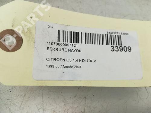 Tailgate lock CITROËN C3 I (FC_, FN_) 1.4 HDi | BP9594639C101 