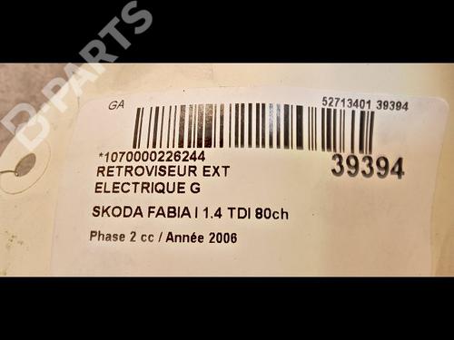 Left mirror SKODA FABIA I (6Y2) 1.4 TDI | BP9607122C26 