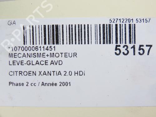 Used Front right window mechanism CITROËN XANTIA (X1_, X2_) 2.0 HDI 90 (90 hp) 28831125
