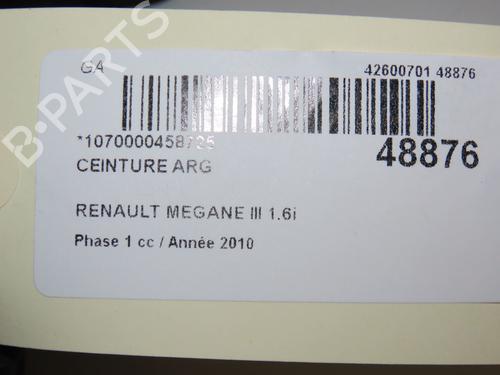 Rear left belt tensioner RENAULT MEGANE III Hatchback (BZ0/1_, B3_) 1.6 16V Hi-Flex (BZ03) | BP28968163C89 