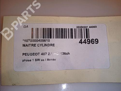 Brake master cylinder PEUGEOT 407 SW (6E_, 6D_) 2.0 HDi 135 | BP11876543M77 