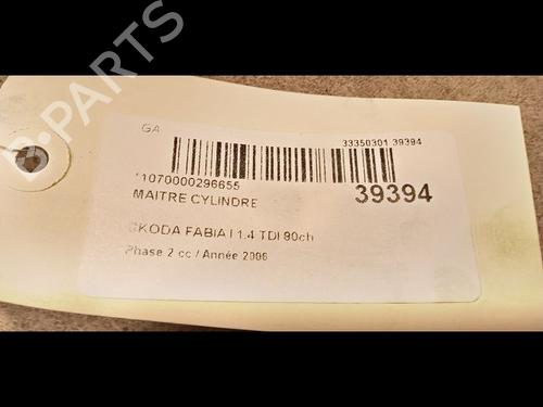 Used Brake master cylinder SKODA FABIA I (6Y2) 1.4 TDI (80 hp) 9616218