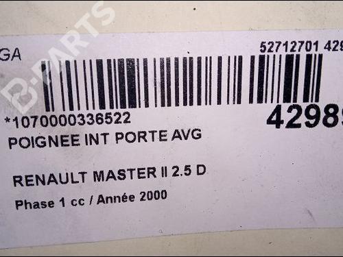 Front left interior door handle RENAULT MASTER II Van (FD) 2.5 D | BP9693801I13 