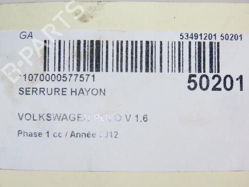 Tailgate lock VW POLO V (6R1, 6C1) 1.6 TDI | BP28969238C101 