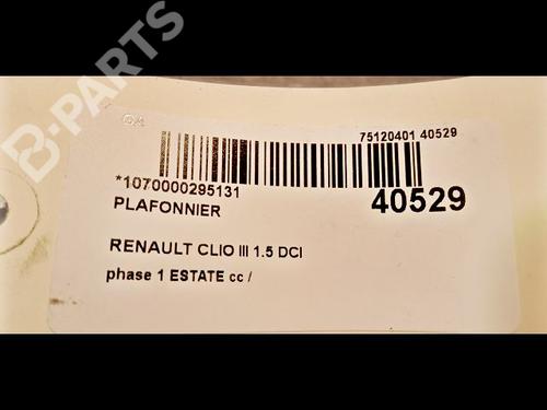 Interior roof light RENAULT CLIO III Grandtour (KR0/1_) 1.5 dCi (KR0F) | BP9616008I8 