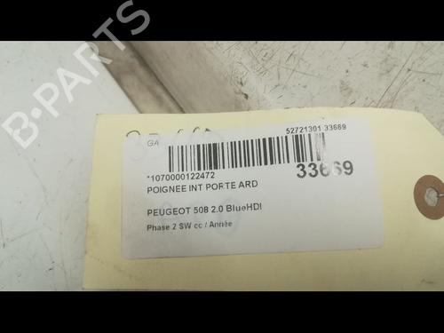 Used Rear right interior door handle PEUGEOT 508 SW I (8E_) 2.0 BlueHDi 180 (180 hp) 9598475