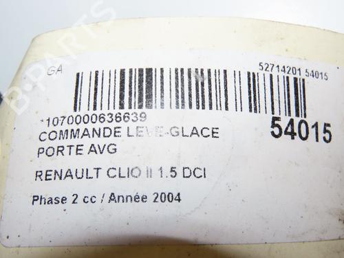 Left front window switch RENAULT CLIO II (BB_, CB_) 1.5 dCi (B/CB08) | BP29415175I27 