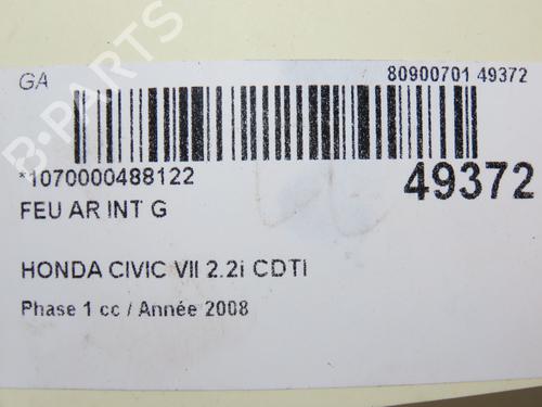 left-tailgate-light-honda-civic-viii-hatchback-fn-fk-2005-2006-2007-2008-2009-2010-2011-2012-28969500 main image