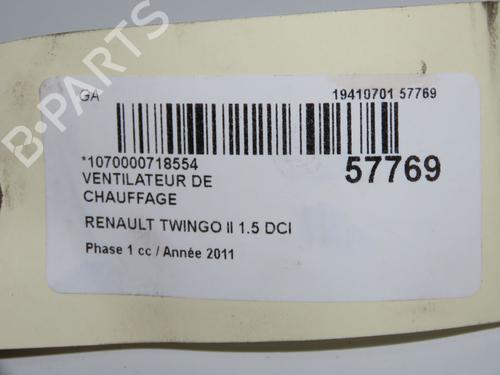 Varmeblæser Varmeblæser RENAULT TWINGO II (CN0_) 1.5 dCi 75 (75 hp) 33860603 33860603