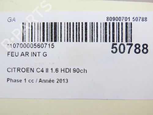 Used Left tailgate light CITROËN C4 II (NC_) 1.6 HDi 90 (92 hp) 28832610