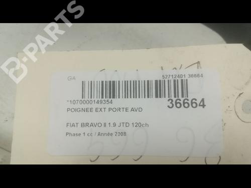 Front right exterior door handle FIAT BRAVO II (198_) 1.9 D Multijet (198AXB1A) | BP9600598C129 