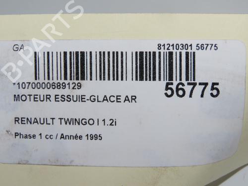 Used Rear wiper motor Rear wiper motor RENAULT TWINGO I (C06_) 1.2 (C063, C064) (55 hp) 33008177 33008177