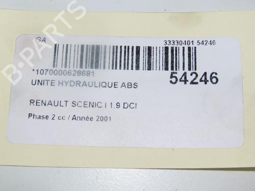 Used ABS pump RENAULT SCÉNIC I MPV (JA0/1_, FA0_) 1.9 dCi RX4 (102 hp) 31843304