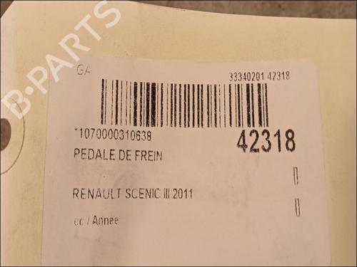 Used Break pedal RENAULT SCÉNIC III (JZ0/1_) 1.5 dCi (110 hp) 9617489