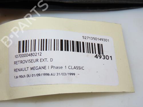 Right mirror RENAULT MEGANE I Classic (LA0/1_) 1.6 e (LA0F, LA0S) | BP16688261C27 