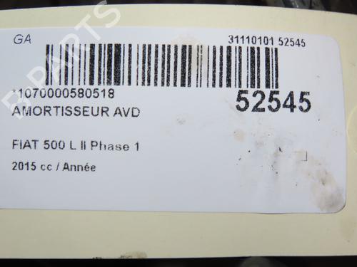 Used Right front shock absorber FIAT 500L (351_, 352_) 1.3 D Multijet (199LXY1A, 199LXY11) (84 hp) 28967502