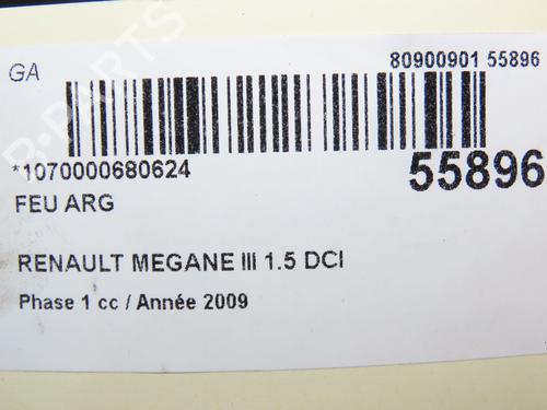 Left taillight RENAULT MEGANE III Coupe (DZ0/1_) 1.5 dCi (DZ0B) | BP30486434C34 