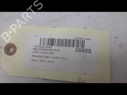 Used Rear left window mechanism PEUGEOT 308 SW I (4E_, 4H_) 1.6 HDi (109 hp) 9601093