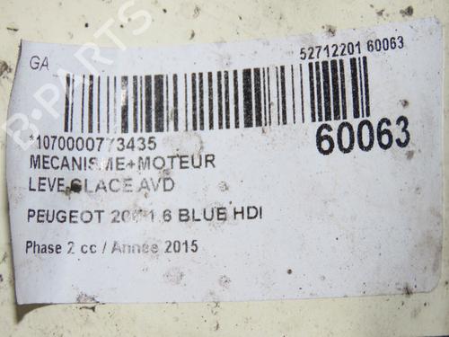 Used Front right window mechanism Front right window mechanism PEUGEOT 208 I (CA_, CC_) 1.6 BlueHDi 100 (100 hp) 40437913 40437913