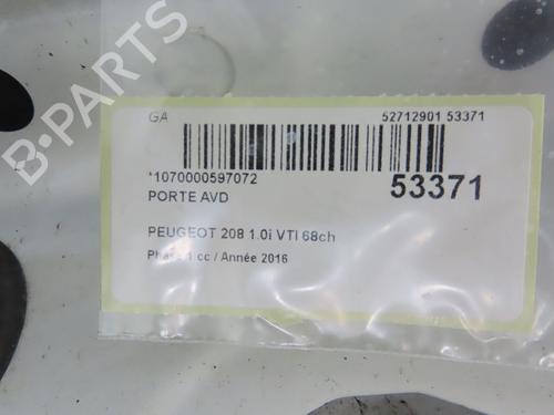 Right front door PEUGEOT 208 I (CA_, CC_) 1.0 VTi | BP28831260C3 
