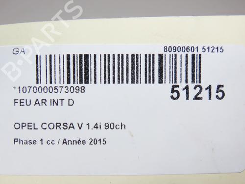 Højre baglygte bagklap OPEL CORSA E (X15) 1.4 (08, 68) | BP23125110C80 