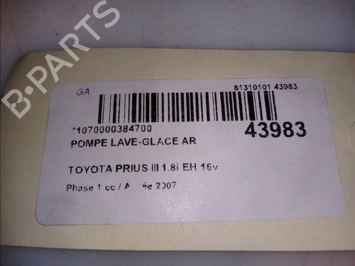 Used Washer pump TOYOTA PRIUS Liftback (_W2_) 1.5 Hybrid (NHW20_, NHW20R) (112 hp) 14881373