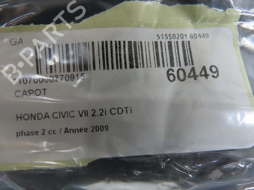 Used Hood Hood HONDA CIVIC VIII Hatchback (FN, FK) 2.2 CTDi (FK3) (140 hp) 39698934 39698934