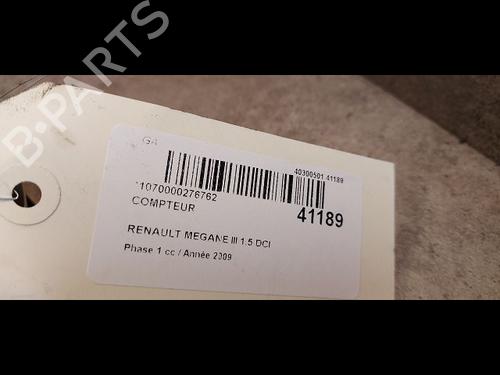 Used Instrument cluster Instrument cluster RENAULT MEGANE III Hatchback (BZ0/1_, B3_) 1.5 dCi (86 hp) 9613614 9613614