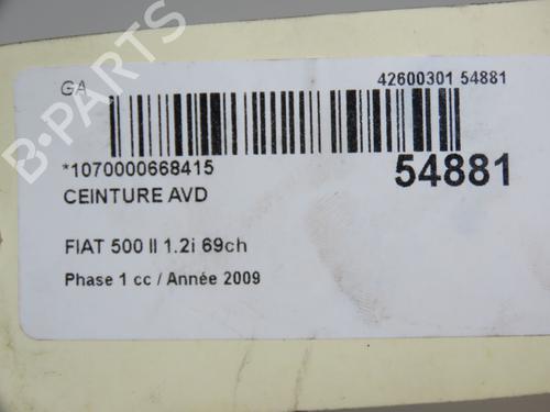 Front right seatbelt FIAT 500 (312_) 1.2 (312AXA1A) | BP30740782I25 - Image 2