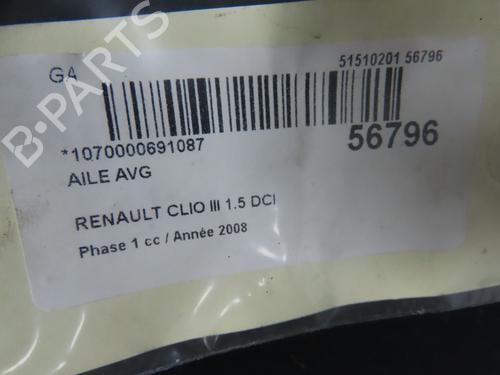 left-front-fenders-renault-clio-iii-br01-cr01-2005-2006-2007-2008-2009-2010-2011-2012-2013-2014-31865285 main image