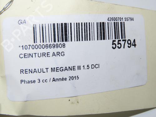 Venstre bagtil seleforstrammer RENAULT MEGANE III Grandtour (KZ0/1) 1.5 dCi (KZ09, KZ0D, KZ1G, KZ29, KZ14, KZ1W, KZ10, KZ1F,... (110 hp) 31796638