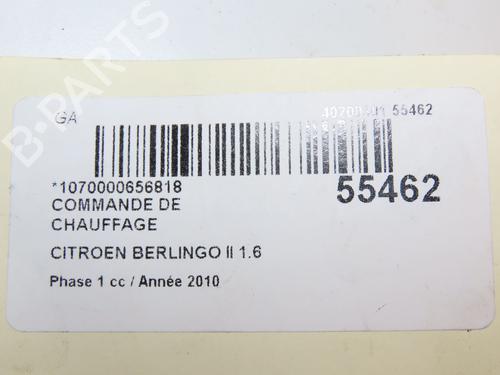 Commande Chauffage CITROËN BERLINGO MULTISPACE (B9) 1.6 HDi 110 (109 hp) 29441726