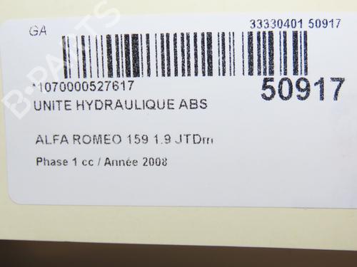 ABS pump ALFA ROMEO 159 (939_) 1.9 JTDM 8V (939AXE1B) | BP26383576M43 - Image 4