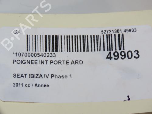 Used Rear right interior door handle SEAT IBIZA IV ST (6J8, 6P8) 1.6 TDI (105 hp) 18663752