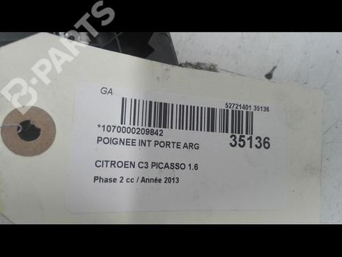 Rear left interior door handle CITROËN C3 Picasso (SH_) 1.6 HDI 90 | BP9604387I15 